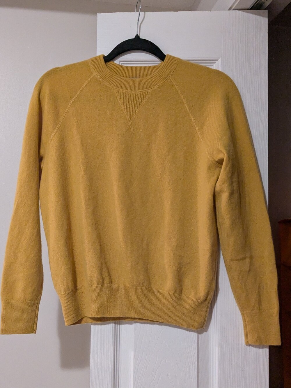 Everlane Cashmere Mustard Yellow Crewneck Sweater